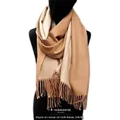 P-Modekontor Winter Sjaal Dames sjaal Effen Sjaal Bruin-Beige