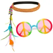 Boland - Set Hippie bohemian - Volwassenen - Vrouwen - Hippie - 60's & 70's - Hippie & Flower Power