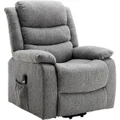Vente-Unique.nl Elektrische relaxfauteuil van stof - Grijs - NADINE