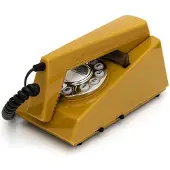 GPO 1960PUSHMUS - Telefoon Trim retro jaren ‘60, druktoetsen, mosterdgeel