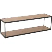 J-Line Salontafel Zigzag Rechthoek Hout/Metaal Natuurlijk/Zwart