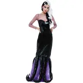 Smiffys Evil zeeheks jurk luxe (zwart paars, M)