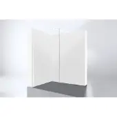 Best design Inloopdouche dalis white 70x200 cm 8 mm nano glas mat wit