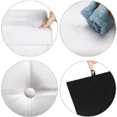 Casaria Bank Wit 76x38x38cm met opbergvak opvouwbaar