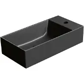 Sapho Kube X wastafel keramiek met plateau rechts 80x47cm wit