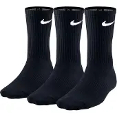 Nike Kousen Performance Lightweight Crew 3-Pak - Zwart/Wit