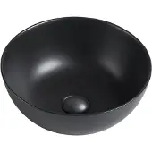 Guido Gusto Waskom Verla 35x35x15cm mat zwart inclusief afvoerplug