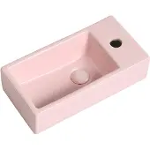 Guido Gusto Fontein Mia 40.5x20x10.5cm mat roze inclusief afvoerplug rechts