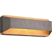 TRIO Leuchten LED wandlamp Arino 224819167, metaal, antiek nikkel, hout, inclusief.