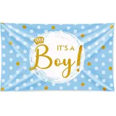 Paper Dreams XXL Vlag - It's A Boy ! Blauw blauw Polyester Vlag