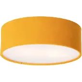 QAZQA Moderne plafondlamp oker 30 cm met gouden binnenkant - Drum