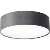 QAZQA Moderne plafondlamp grijs 40 cm met gouden binnenkant - Drum