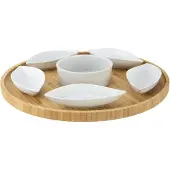 COSY&TRENDY Serveerplank met 6 kommetjes - Ø 26cm x 3cm