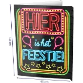 Paper Dreams Window Signs - Hier Is Het Feestje 60x45cm Multi multi Karton