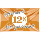 Paper Dreams XXL Gevel Vlag - 12,5 Jaar Getrouwd Goud goud Polyester Vlag