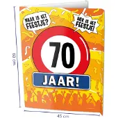 Paper Dreams Window Signs - 70 Jaar Multi multi Karton
