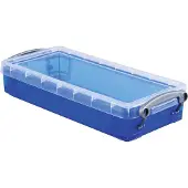 Really Useful Box pennenbakje 0,55 liter, transparant blauw 96 stuks