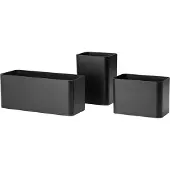 String Organizers Set Met 3 Opbergboxen Zwart - Recyclebaar Bioplastic Black - ORGMIX-13-3