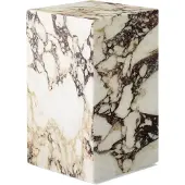 Audo Copenhagen Plinth Tall Bijzettafel 51x30 Cm - Bijzettafels & buffetten Marmer Calacatta Viola - 71009-002120