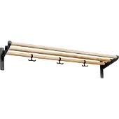 Essem Design Nostalgi Schoenenrek of hoedenplank berkenhout, zwart frame