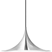 Gubi Design hanglamp Semi, dimbaar, chroom / zilver, Woon-/ Eetkamer, metaal, Design, hanglamp