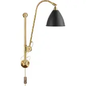 Gubi Bestlite BL5 wandlamp Houtskool zwart-messing