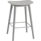 Muuto Fiber counter stool 65 cm grey, grijze poten