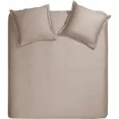 Cinderella Dekbedovertrek Taupe Satijn-240 x 200 / 220 cm | Lits-Jumeaux