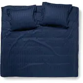 Damai Dekbedovertrek Linea Indigo Satijn-240 x 200 / 220 cm | Lits-Jumeaux