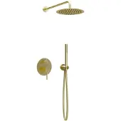 Guido Gusto Inbouw regendouche met wandarm 25cm douchekop mat goud