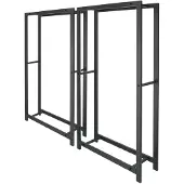 Fancy flames - Houtopslag set zwart L - 2 stuks