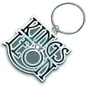 Rock Off Kings Of Leon - Scroll Logo Sleutelhanger - Zwart/Grijs