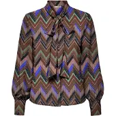ONLY ONLSHEA LS BOW TOP - Tortoise Shell Brown