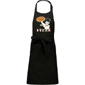 Kariban Luxe keukenschort - Pizza - Zwart 2
