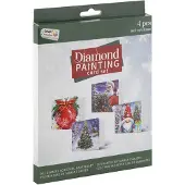 Grafix Diamond painting kerstkaarten 16x16cm 4 stuks + envelop