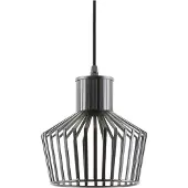 Leitmotiv Hanglamp met metalen kap, LIGNES, 120 cm, zwart