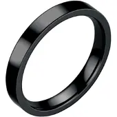 LGT JWLS LGT Jewels smalle stalen ring Zwart 3mm-19mm