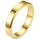 LGT JWLS LGT Jewels smalle stalen ring Goudkleurig 4mm-21mm