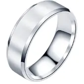 LGT JWLS Heren ring Titanium Zilverkleurig 6mm-21mm