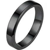LGT JWLS LGT Jewels smalle stalen ring Zwart 4mm-23mm