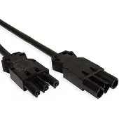 Bachmann installatiestekker stroomkabel - Wieland GST18 - GST18 / zwart - 1 meter
