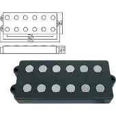 Boston PU-966-BK MM-model Pickup - Zwart Keramisch 6-snarig