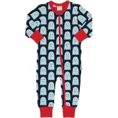 Maxomorra Rompersuit LS SPOOKY GHOST 62/68