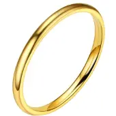 LGT JWLS LGT Jewels smalle stalen ring Goudkleurig 2mm-21mm