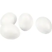 Packlinq Eieren. Wit. H: 10 Cm. 25 Stuk/ 1 Doos
