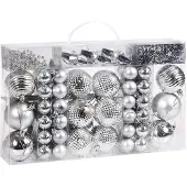 Casaria Kerstversiering Zilver 66-delig