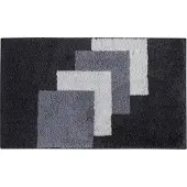 Casilin Badmat Antislip 70x120cm Graduale - Waterabsorberende Badkamermat - Wasbaar en Sneldrogend - Voor Douche en Bad - Hoogpolig - Acryl - Grijs