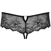 Obsessive Merossa - open string met strass - zwart