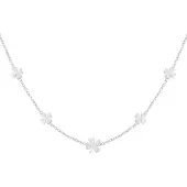 Yehwang -Ketting-Klavertjes-Zilver-Stainless-Steel-Waterproof | Cadeau voor haar | Tieners | Moederdag