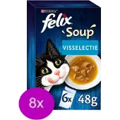 Felix 8x - Vis Selectie - Kattensoep - 6x48g